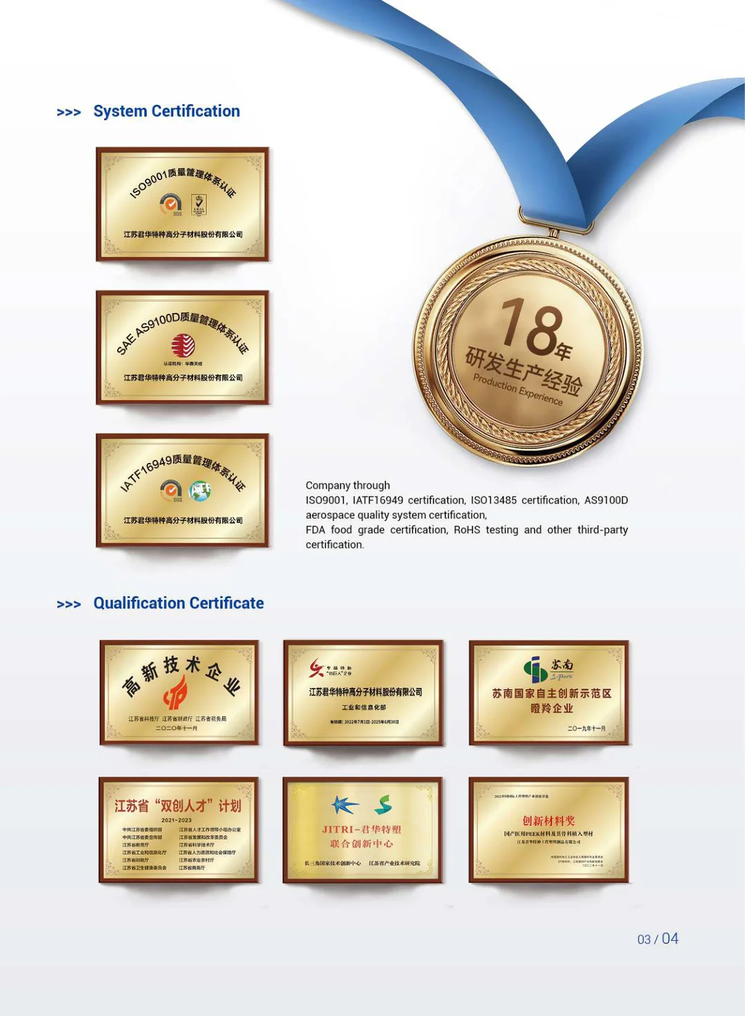 PEEK is used in textile printing and dyeing machinery industry