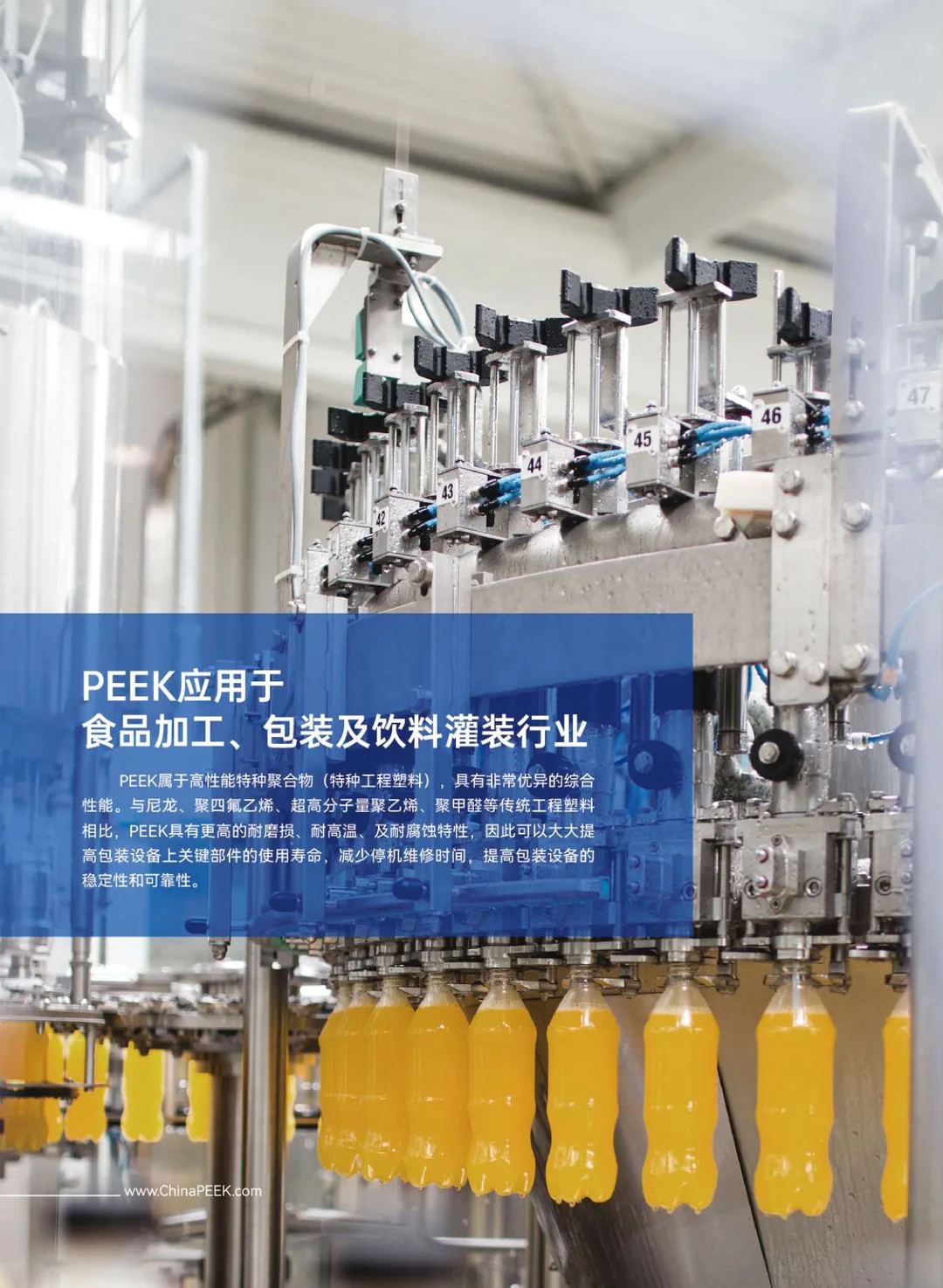 PEEK应用于食品加工、包装及饮料灌装