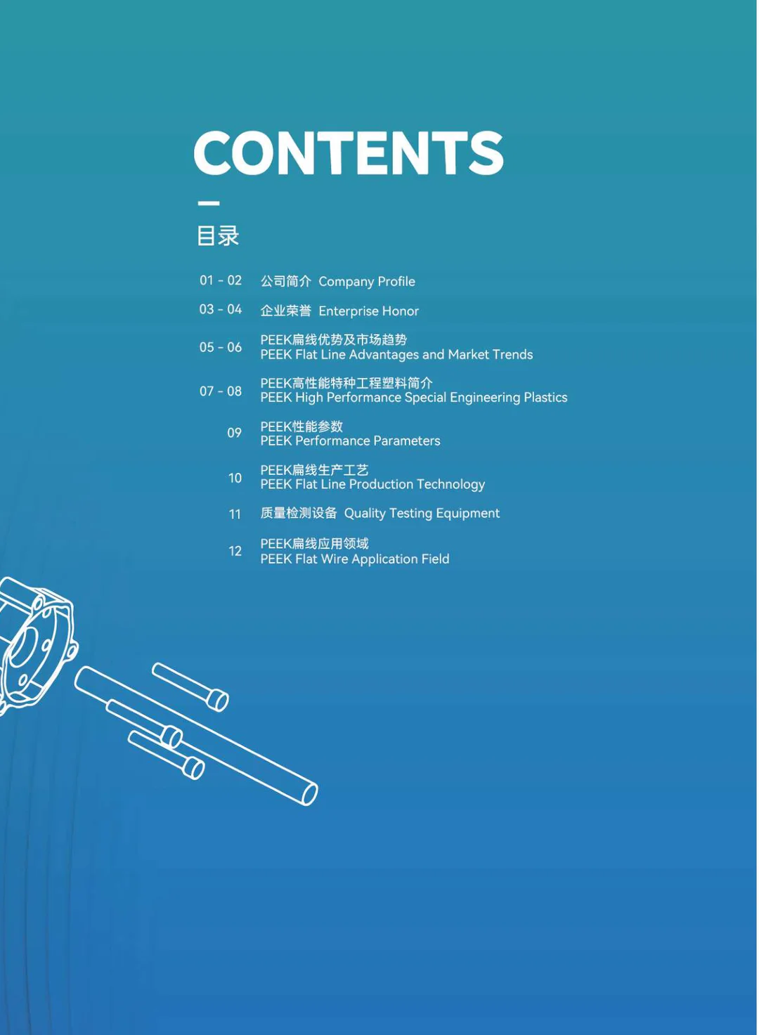 新能源汽车电机用PEEK扁线及粒子